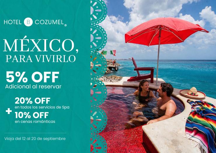 ✨ Flash Sale: Extra 5% OFF + 20% off all Spa services Hotel B Cozumel ✨ Flash Sale: Extra 5% OFF + 20% off all Spa services Hotel B Cozumel